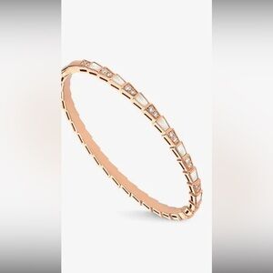 BVLGARI Serpenti Viper Bracelet in Rose gold‎ with Diamonds & Mother of pearl